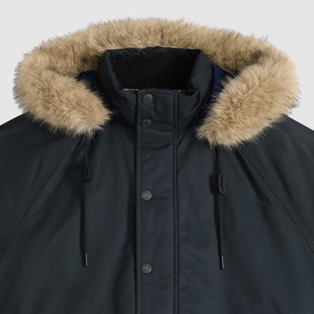 SIERRA ERKEK SİYAH ÇIKARILABİLİR KAPÜŞONLU KÜRK YAKA PUFFER MONT 007SB-0002
