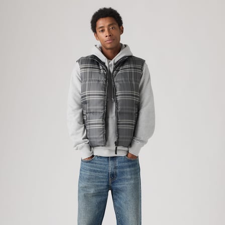 ROCKWELL ERKEK GRİ VE SİYAH ÇİFT TARAFLI KOLSUZ MONT 007SZ-0000
