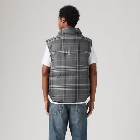 ROCKWELL ERKEK GRİ VE SİYAH ÇİFT TARAFLI KOLSUZ MONT 007SZ-0000