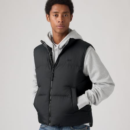 ROCKWELL ERKEK GRİ VE SİYAH ÇİFT TARAFLI KOLSUZ MONT 007SZ-0000