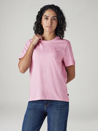 BNG WT FAVORITE COTTON KADIN PEMBE BİSİKLET YAKA T-SHİRT 006WJ-0007