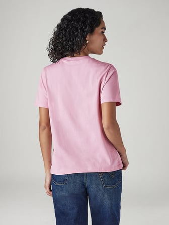 BNG WT FAVORITE COTTON KADIN PEMBE BİSİKLET YAKA T-SHİRT 006WJ-0007