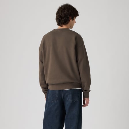 ERKEK KAHVERENGİ BİSİKLET YAKA SWEATSHİRT 0083Q-0027