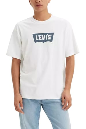Levi's Logolu Pamuklu Bisiklet Yaka T Shirt Erkek T SHİRT 000RY-0003 BEYAZ