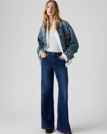 728 WIDE LEG TRUE BLUE DARK KADIN LACİVERT JEAN KOT PANTOLON 0039B-0040