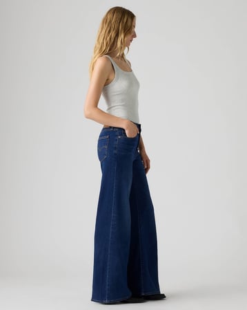 728 WIDE LEG TRUE BLUE DARK KADIN LACİVERT JEAN KOT PANTOLON 0039B-0040
