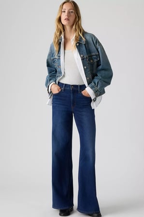 Levi's 728 Hr Wide Leg Ft Yüksek Bel Geniş Paça Jeans Kadın KOT PANTOLON 0039B-0040 MAVİ