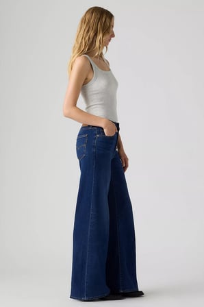 Levi's 728 Hr Wide Leg Ft Yüksek Bel Geniş Paça Jeans Kadın KOT PANTOLON 0039B-0040 MAVİ