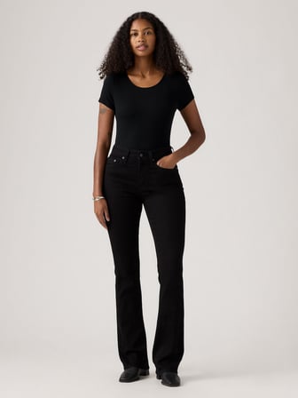 725 HIGH RISE BOOTCUT KADIN SİYAH JEAN KOT PANTOLON 18759-0184