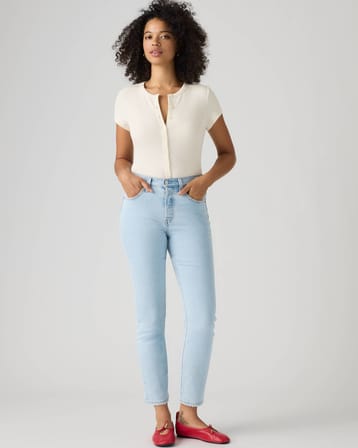 501® Crop Lightweight Kadin Mavi̇ Jean Kot Pantolon A8746-0011