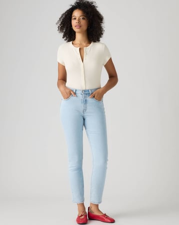 501® Crop Lightweight Kadin Mavi̇ Jean Kot Pantolon A8746-0011