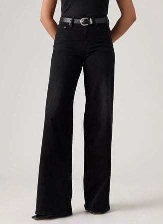 728 WIDE LEG WORN MIDNIGHT KADIN SİYAH JEAN KOT PANTOLON 0039B-0035