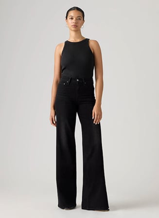 728 WIDE LEG WORN MIDNIGHT KADIN SİYAH JEAN KOT PANTOLON 0039B-0035