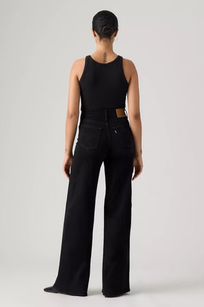 Levi's 728 Hr Wide Leg Fit Yüksek Bel Geniş Paça Jeans Kadın KOT PANTOLON 0039B-0035 SİYAH