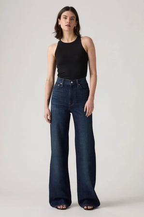 Levi's Ribcage Straight Fit Yüksek Bel Düz Paça Jeans Kadın KOT PANTOLON 003VD-0003 KOYU MAVİ