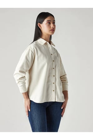 Levi's Kadın Rahat Kesimli Krem Kadife Gömlek 006C1-0021