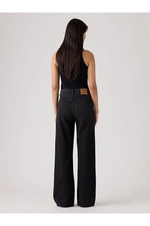 RIBCAGE WIDE LEG TR KADIN SİYAH JEAN KOT PANTOLON 003VD-0010