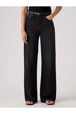 RIBCAGE WIDE LEG TR KADIN SİYAH JEAN KOT PANTOLON 003VD-0010