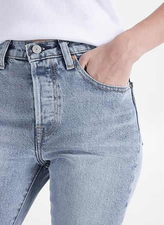 501 Orj Women Lazy Frame Kadin Mavi̇ Jean Kot Pantolon A7742-0027