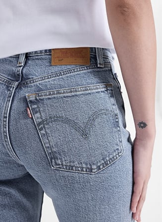 501 Orj Women Lazy Frame Kadin Mavi̇ Jean Kot Pantolon A7742-0027