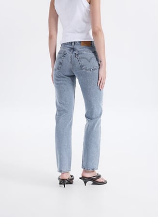 501 Orj Women Lazy Frame Kadin Mavi̇ Jean Kot Pantolon A7742-0027