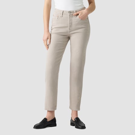 501 CROP PEBBLED PATH STF KADIN GRİ JEAN KOT PANTOLON A7739-0041