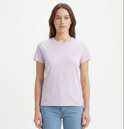 FAVORITE COTTON TEE KADIN BİSİKLET YAKA LİLA T-SHİRT 008C4-0004