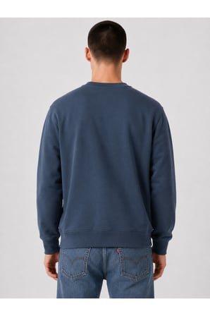 Levi's Erkek Bisiklet Yaka Orıgınal Housemark Standart fıt Lacivert Sweatshirt - 00AUV-0001