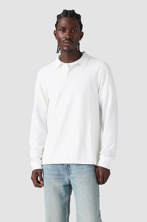 LS ORIGINAL ERKEK BEYAZ UZUN KOLLU POLO YAKA T-SHİRT 00AUT-0000