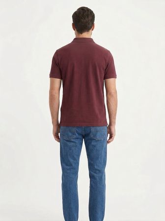 ORIGINAL ERKEK BORDO POLO YAKA T-SHİRT 00AUR-0002