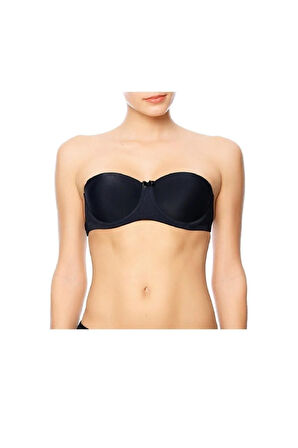 Kadın Siyah Destekli Şeffaf Askılı Sütyen 1505