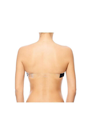 Kadın Siyah Destekli Şeffaf Askılı Sütyen 1505