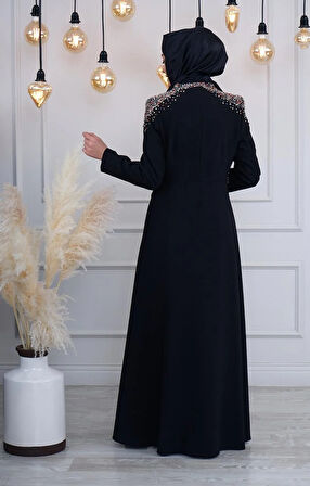 WHITE CORNER Abaya 2168 Siyah