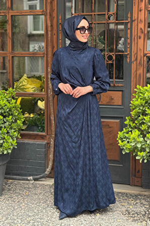 alMARWAH Elbise 90497 Lacivert