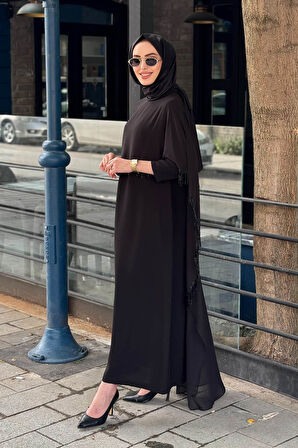 NURCAN ÇETİN Abaya 10611 Siyah
