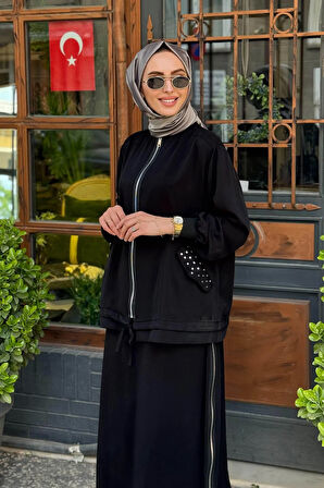 Nurcan Çetin Etekli Takım 25411 Siyah