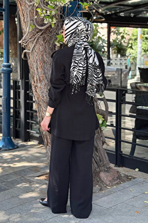 Nurcan Çetin Pantolonlu Takım 25416 Siyah