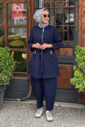 Nurcan Çetin Pantolonlu Takım 25403 Lacivert