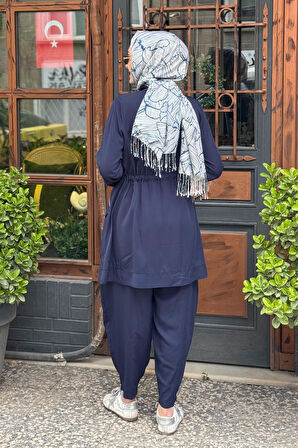 Nurcan Çetin Pantolonlu Takım 25403 Lacivert