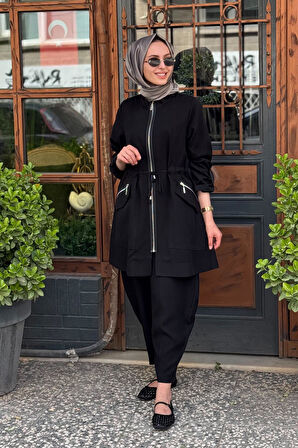 Nurcan Çetin Pantolonlu Takım 25403 Siyah