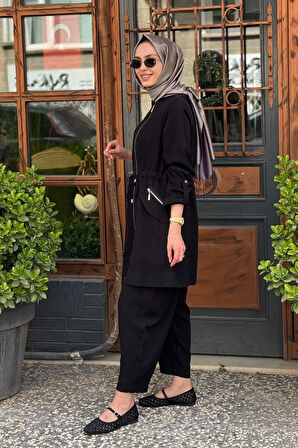 Nurcan Çetin Pantolonlu Takım 25403 Siyah