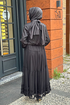 Nurcan Çetin Etekli Takım 10407 Siyah