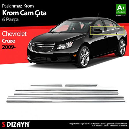 S-Dizayn Chevrolet Cruze SD Krom Cam Çıtası 6 Prç 2009 Üzeri