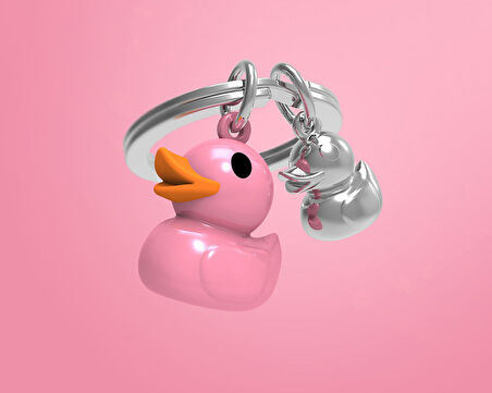 Metalmorphose Pembe  Ördek Anahtarlık