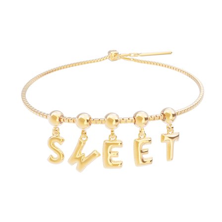 Chocli 18 Ayar Altın Kaplama Charm Harf - B