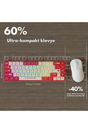 Ak680 Kırmızı Switch Hot-swap Kablolu Mekanik Oyuncu Gaming Klavye