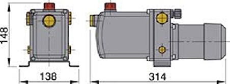 Vetus elektro hidrolik pompa 1400 cm³/dak 12V