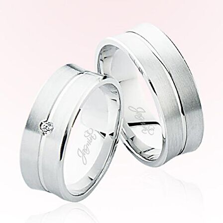 Beyaz Altın Alyans 5406