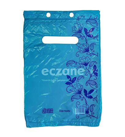 Eczane Poşeti 10 Paket (PAKETLER 800 ADET) Baskılı 17*25 Cm