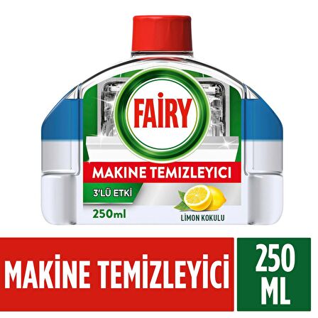 Fairy Bulaşık Makinesi Temizleyici, Derinlemesine Temizlik, Sıvı, Limon Kokulu, 250 ml